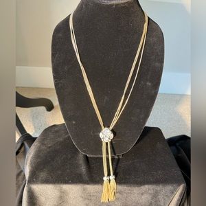 WHBM Gold Necklace with Silver stones.  Beautiful.  May have worn 2 times.